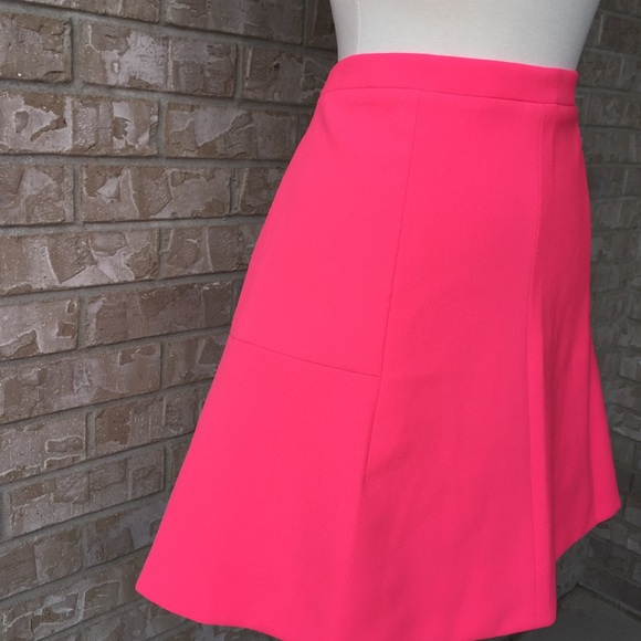 J Crew Lined Zip Bell A-Line Neon Pink Skirt 4🌸 - Picture 4 of 5